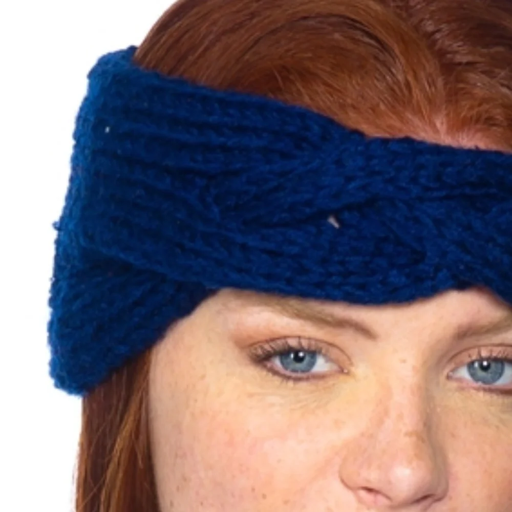 BLUE KNIT HEADBAND